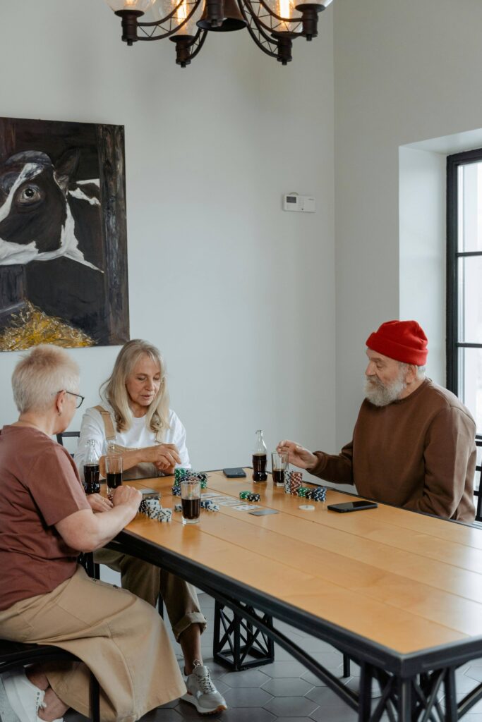 L'activité de jeux de société est une composante des activités chez l'accueillant familial part-ages